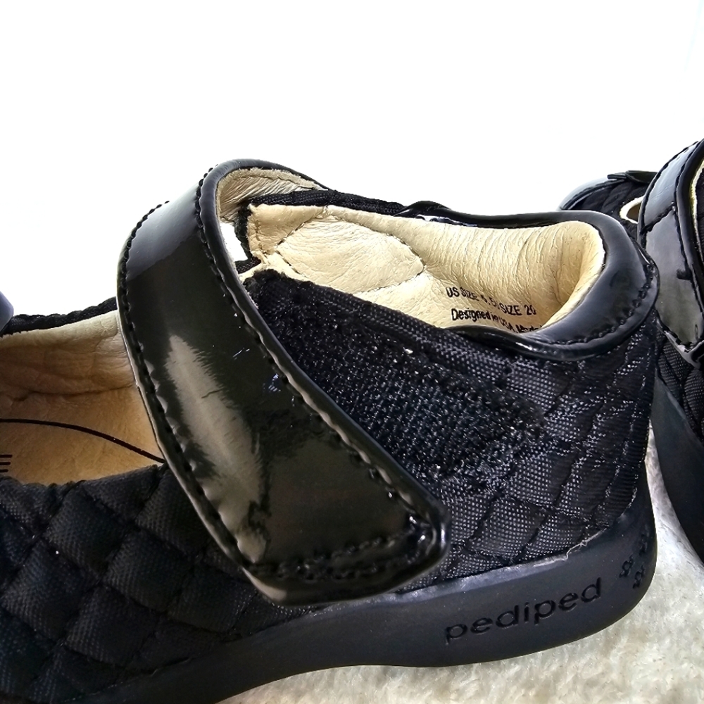 PEDIPED | Little Girl's Naomi Dress School Shoes w/Flex Fit System, EU 20, Black - Picture 6 of 15